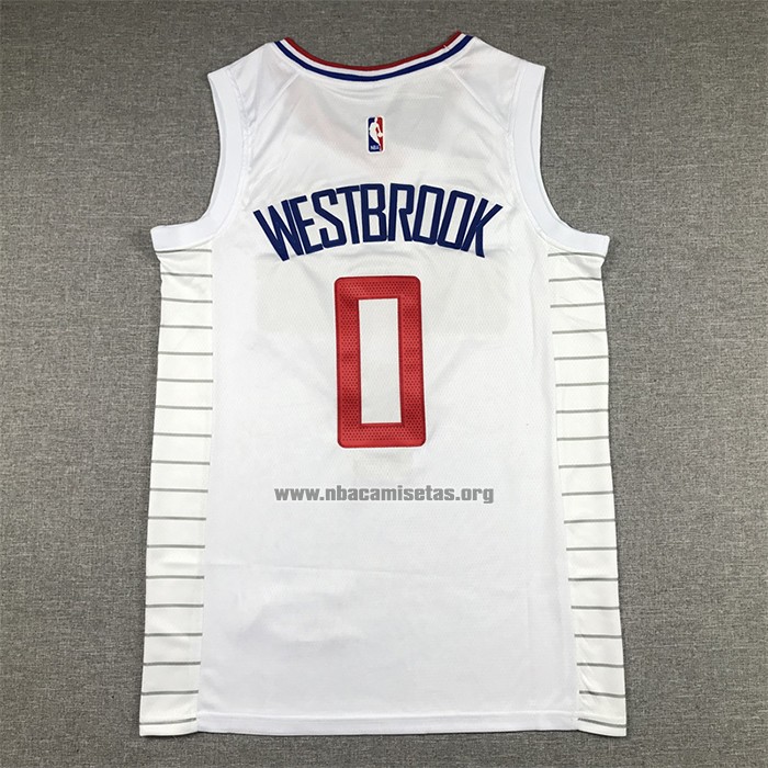 Camiseta Los Angeles Clippers Russell Westbrook NO 0 Association 2022-23 Blanco
